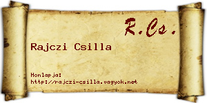 Rajczi Csilla névjegykártya