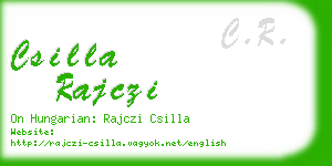 csilla rajczi business card